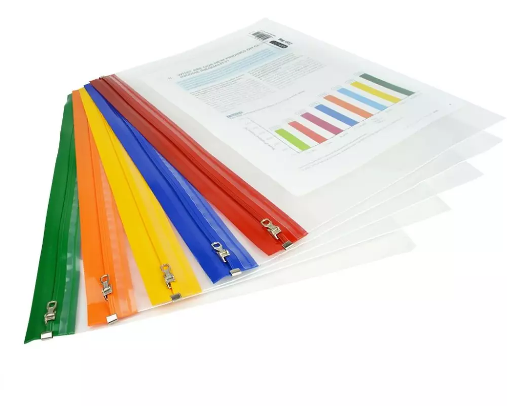 Rapesco A5 Reissverschlussbeutel mit Metallverschluss 5 Stück