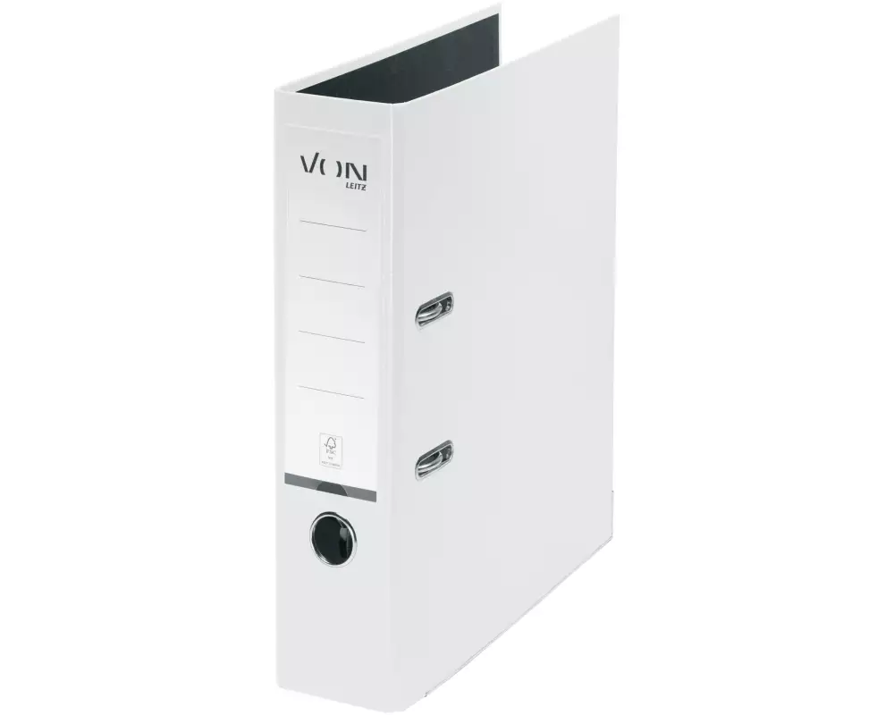 VON Ordner mit PP/Papier, 8 cm, Weiss