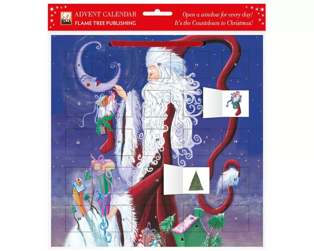 Santa and the Moon Advent Calendar (with Stickers)