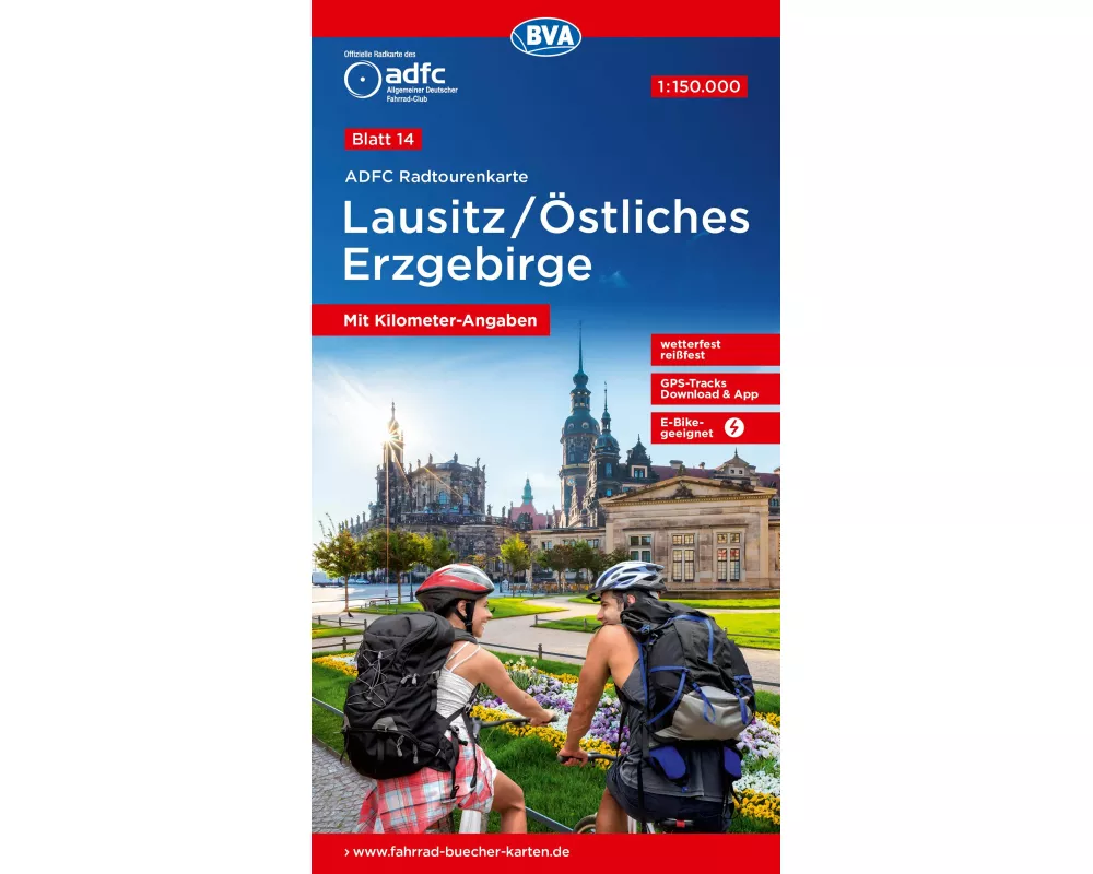 BVA ADFC Radtourenkarte Lausitz /Östliches Erzgebirge 1:150.000