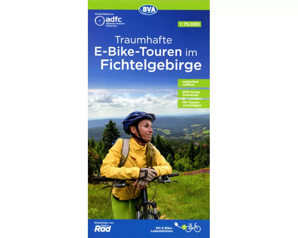 BVA ADFC Regionalkarte Traumhafte E-Bike-Touren im Fichtelgebirge 1:75.000