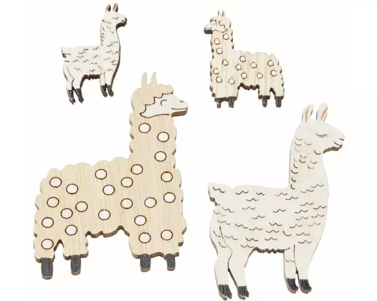 HobbyFun Streudeko Lama 4 Stück