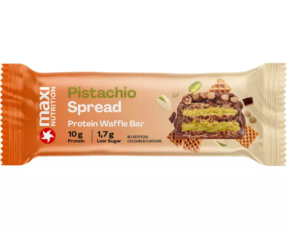 Maxi Nutrition Protein Waffel Riegel – Pistachio Pistazien, 12 x 40 g