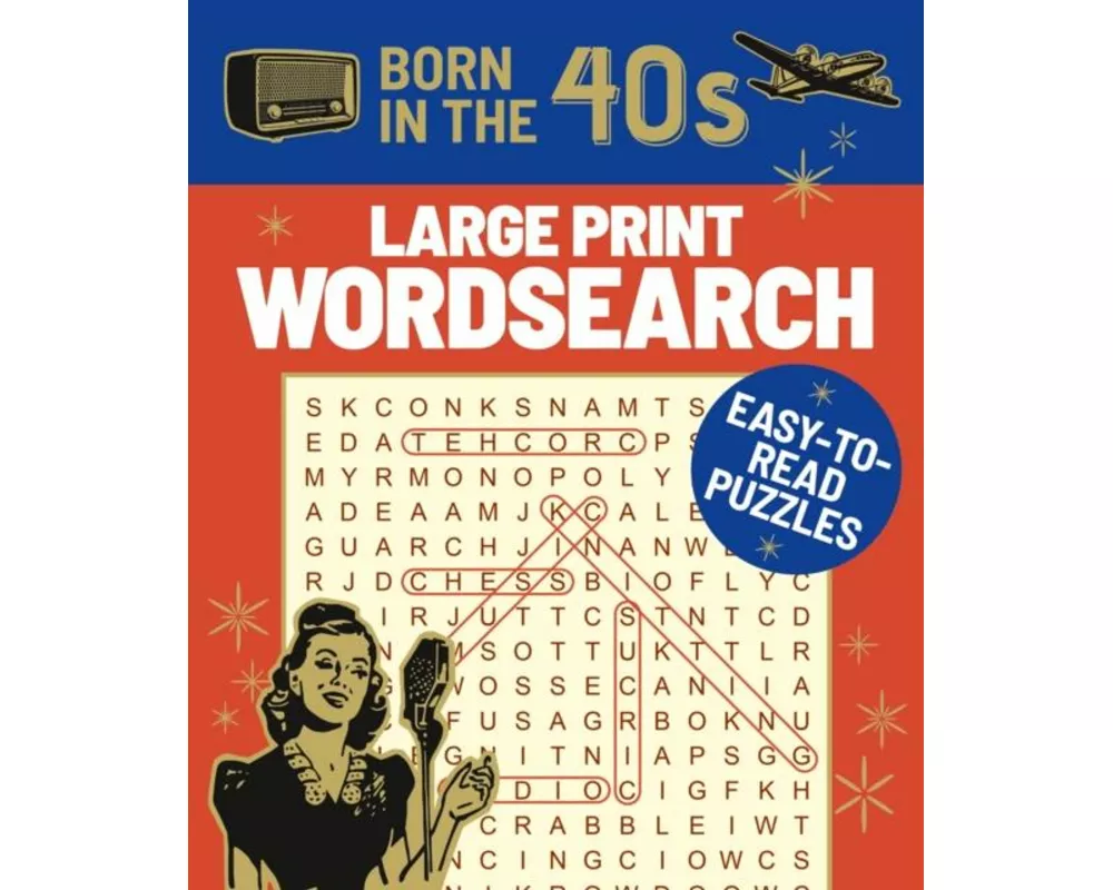 Born in the 40s Large Print Wordsearch