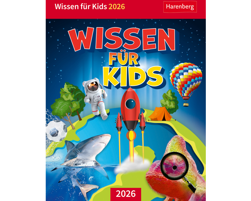 HARENBERG Abreisskalender 2026 2104700+26 Wissen für Kids DE 12.5x16cm