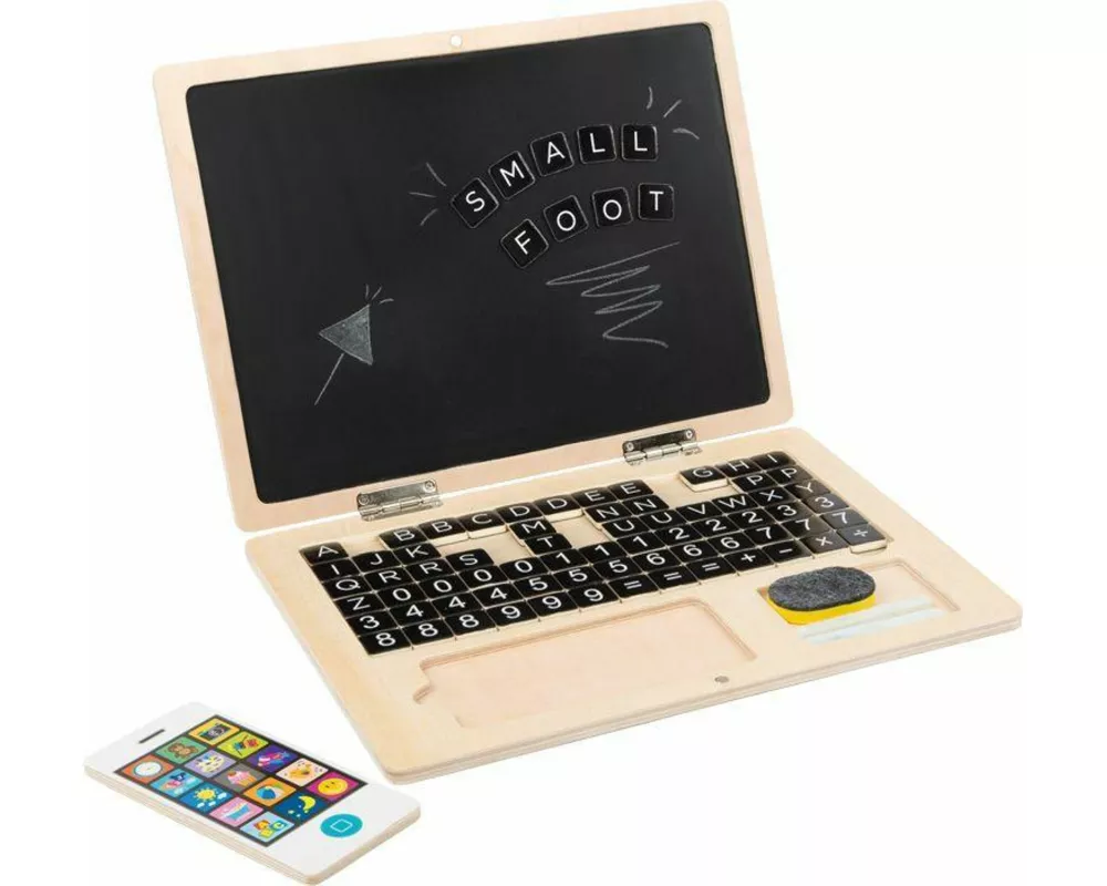 Holz-Laptop mit Magnet-Tafel
