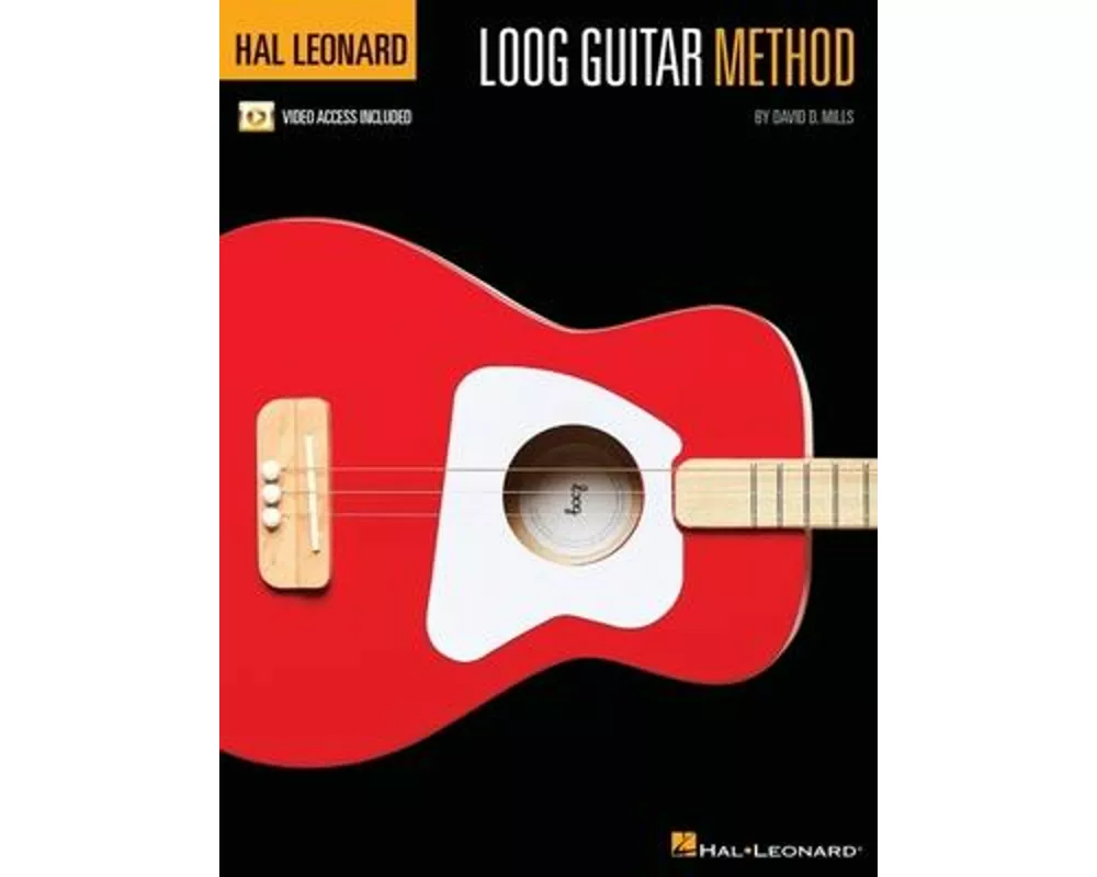 Hal Leonard Loog Guitar Method David D. Mills Guitar Educational Sheet Music Songbook Learn 3-String Guitar Basics with Video Demonstrations Beginner-