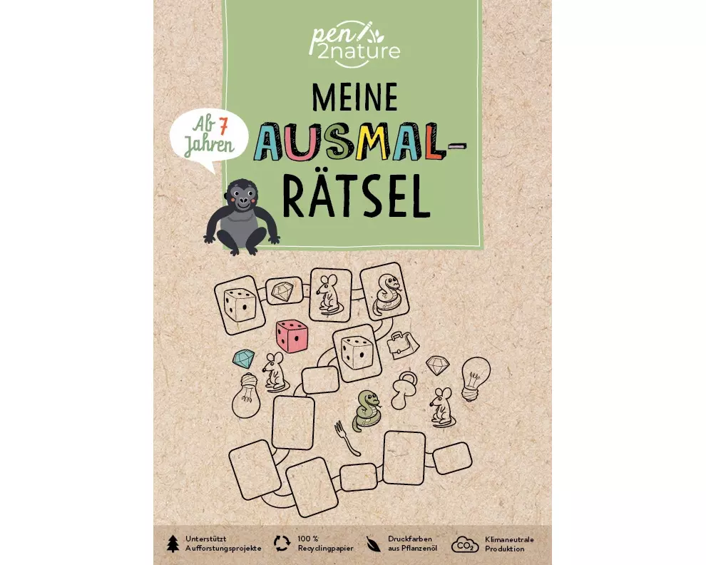 Meine Ausmal-Rätsel. Nachhaltiger Rätsel- und Malspaß für Kinder ab 7 Jahren