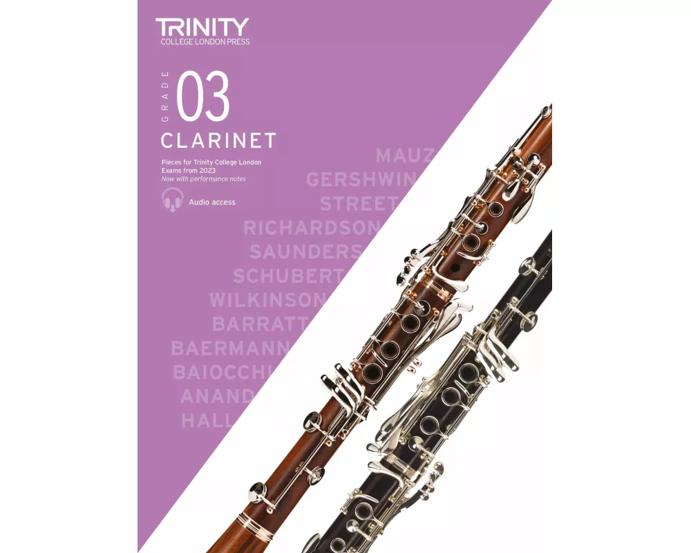Trinity College London Clarinet Exam Pieces from 2023: Grade 3