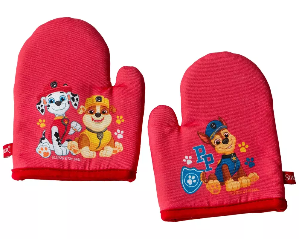 Städter Backofenhandschuhe Paw Patrol 17 x 13 cm, 2 Stück, Rot