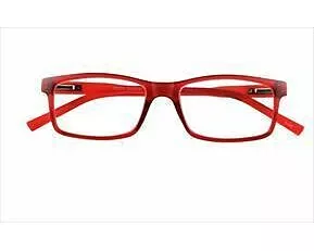Brille. EDDY, G35300, rot, mit Metallfederscharnier und Etui, +2.00 dpt