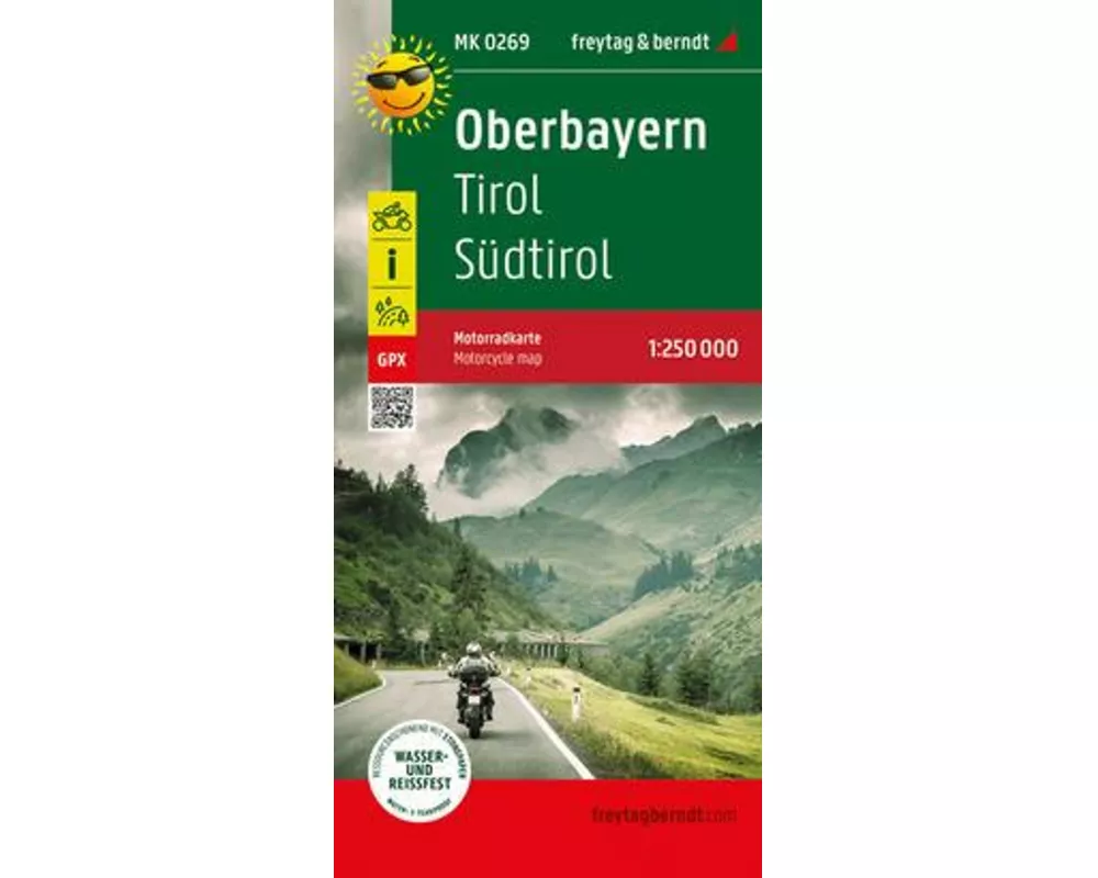 freytag & berndt Motorradkarte Oberbayern 1:250.000