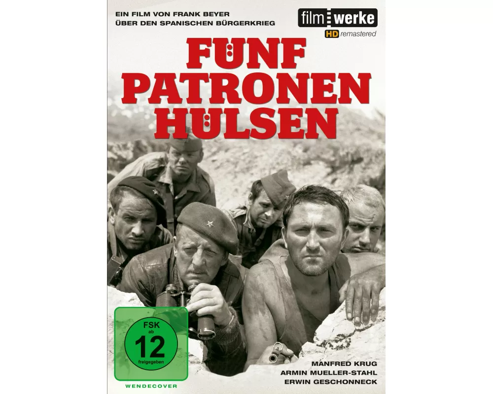 Fünf Patronenhülsen