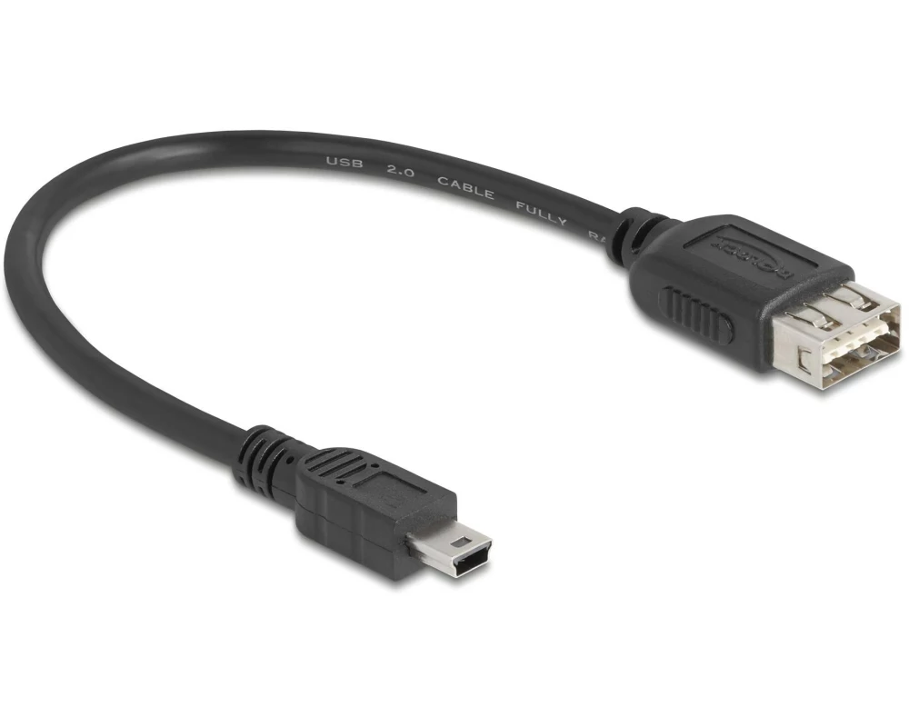 Delock USB 2.0-Kabel USB-A - Mini-USB B 0.2 m