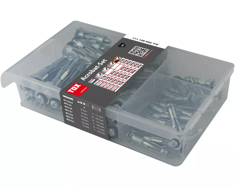 Tox-Dübel Dübel Acrobat Set 60 Stück
