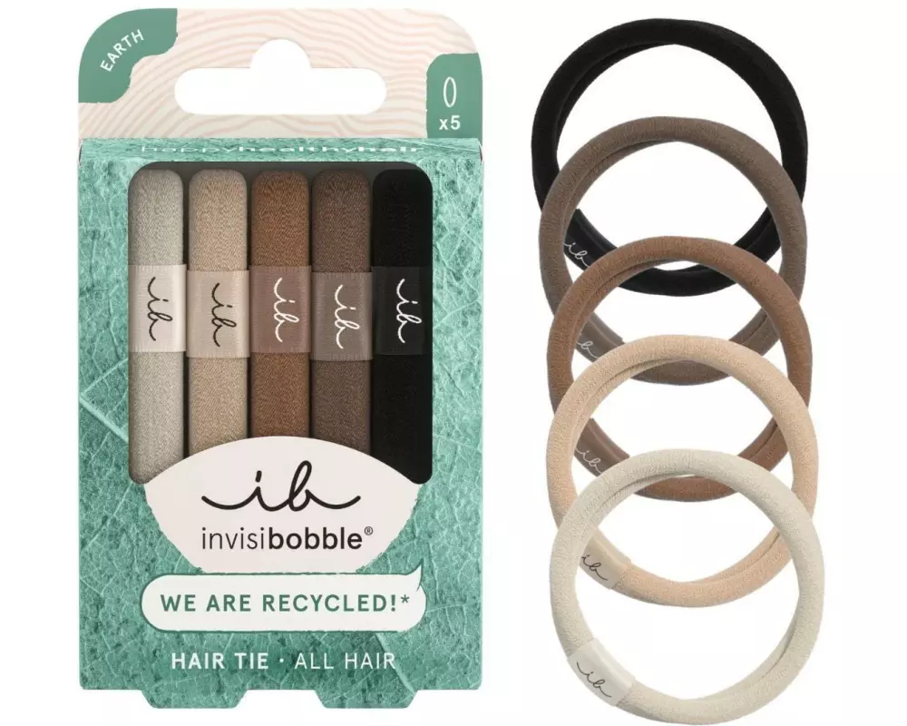 Invisibobble Haargummi Invisibobble Haarbinder Ecotie, Mocha 5 Stück