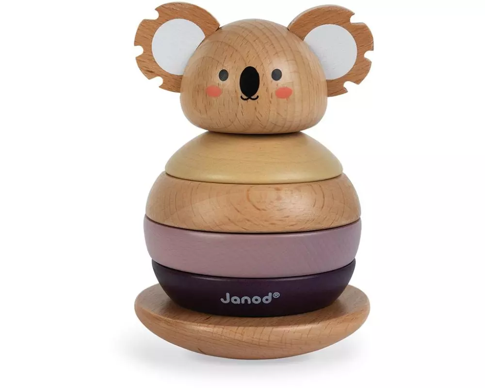 Janod Stapelspielzeug Stehaufkoala aus Holz WWF-Partnerschaft