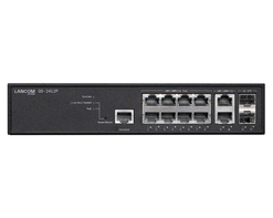 GS-2412P. Switch type: Managed, Switch layer: L2+. Basic switching RJ-45 Ethernet ports type: Gigabit Ethernet (10/100/1000), Basic switching RJ-45 Ethernet ports quantity: 10. MAC address table: 8000 entries. Networking standards: IEEE 802.1D, IEEE 802.1Q, IEEE 802.1w. Power connector: AC-in jack. Power over Ethernet (PoE). Rack mounting