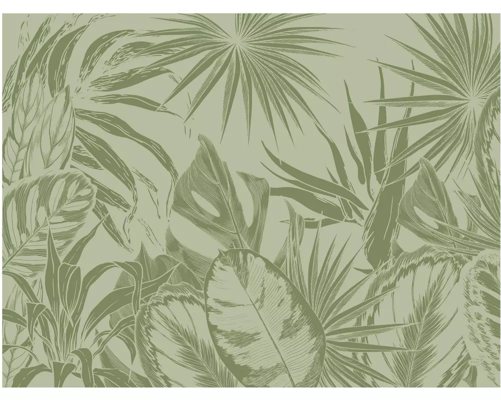 Duni Tischset Tropical Vibes 250 Stück, 40 cm x 30 cm, Grün
