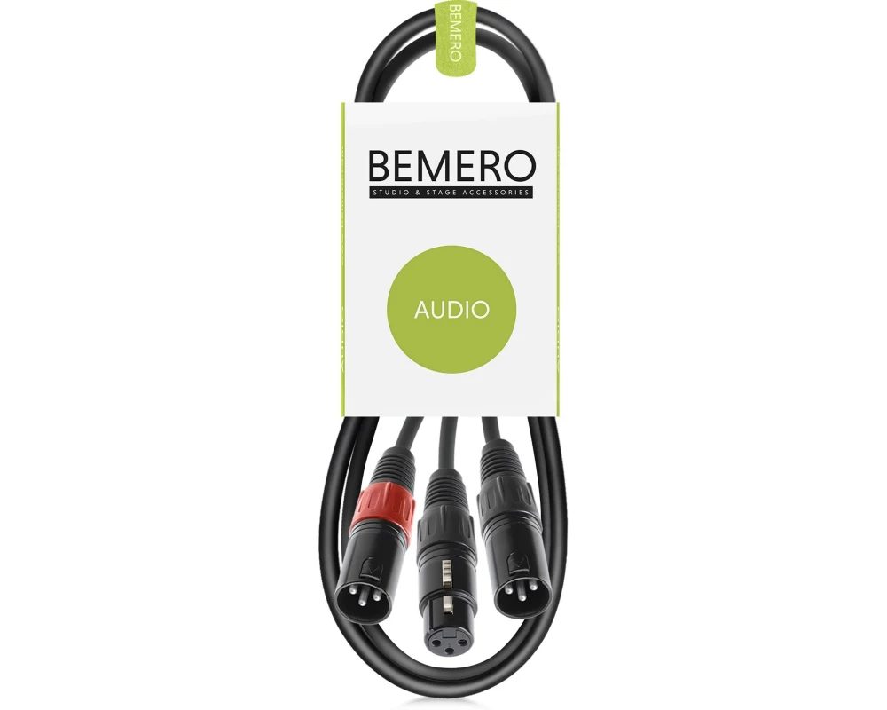 Bemero Y-Adapterkabel BAC4043-75BK, 0.75 m Schwarz