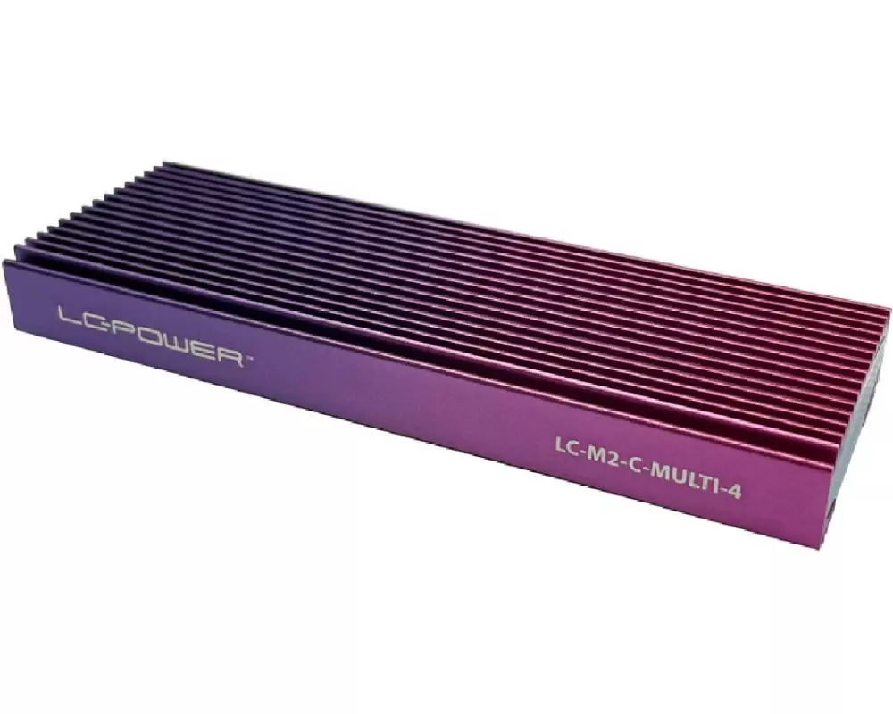 LC-Power Externes Gehäuse LC-M2-C-MULTI M.2 Lila/Violett