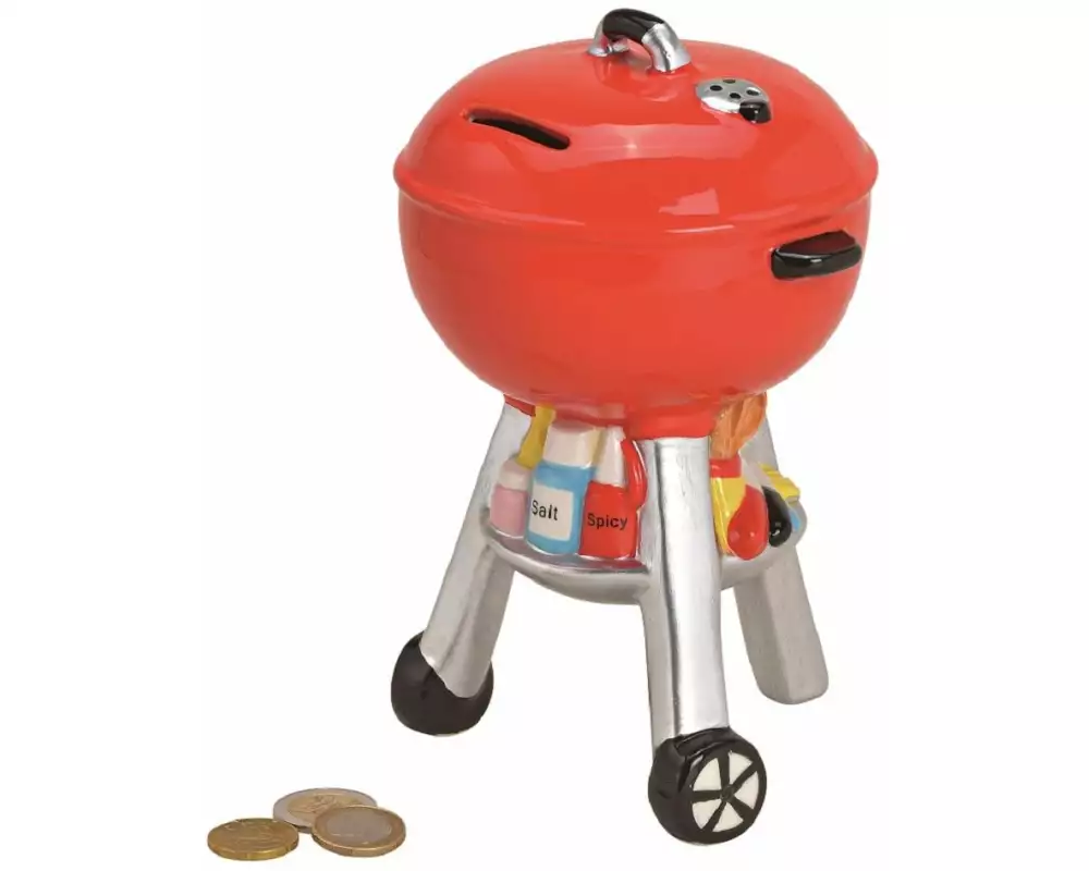 G. Wurm Spardose Kugelgrill 11 x 13 x 20 cm