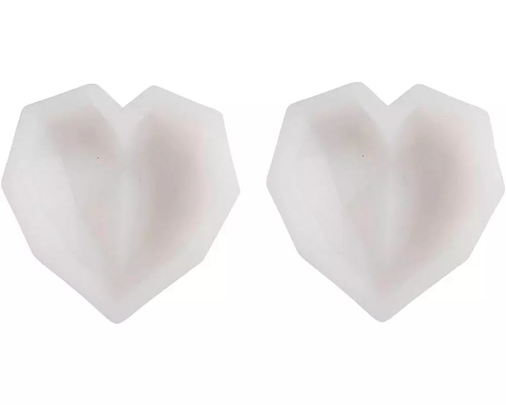 Creativ Company Giessform Facettiertes Herz 2 Stück