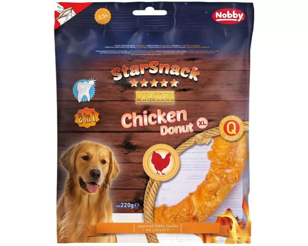 Nobby Kausnack StarSnack Barbecue Chicken Donut XL, 20 cm, 1 Stück