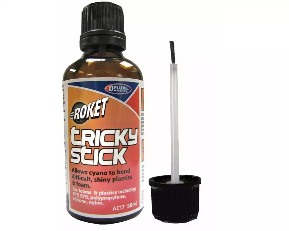Deluxe Materials Modellbauklebstoff Tricky Stick 50 ml, Transparent