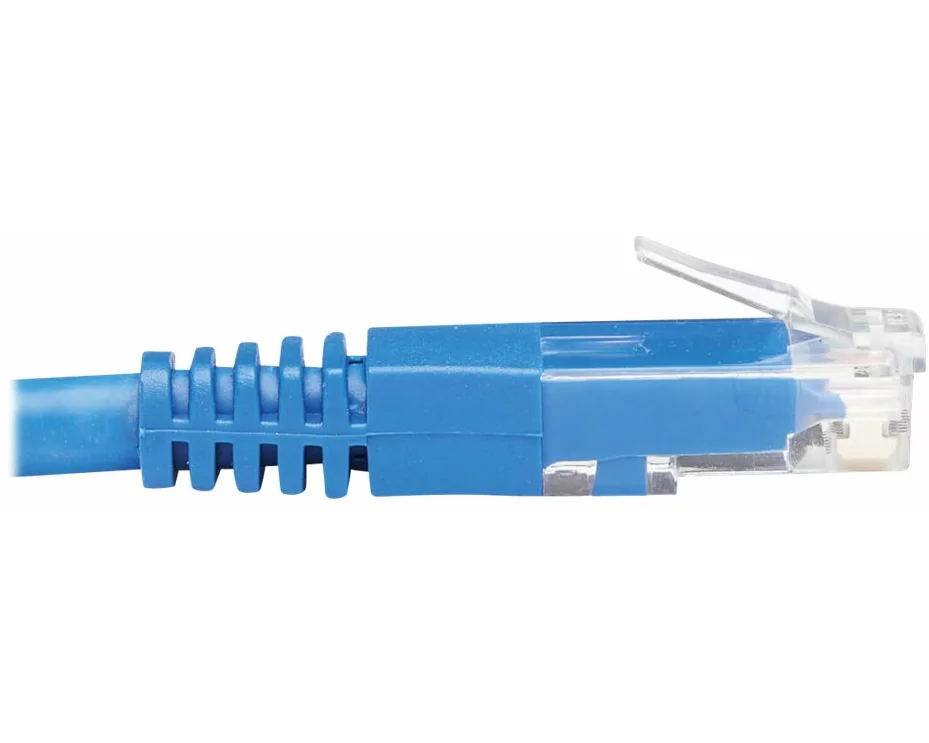 EATON TRIPPLITE Right-Angle, Cat6, Gigabit, Molded, UTP Ethernet Cable, RJ45, Right-Angle M to RJ45m, Blue, 15 ft. 4.57m