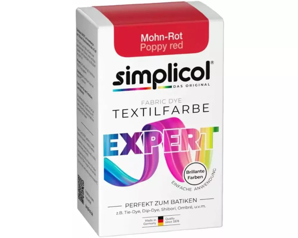 Simplicol Textilfarbe Expert Mohnrot, 150 g