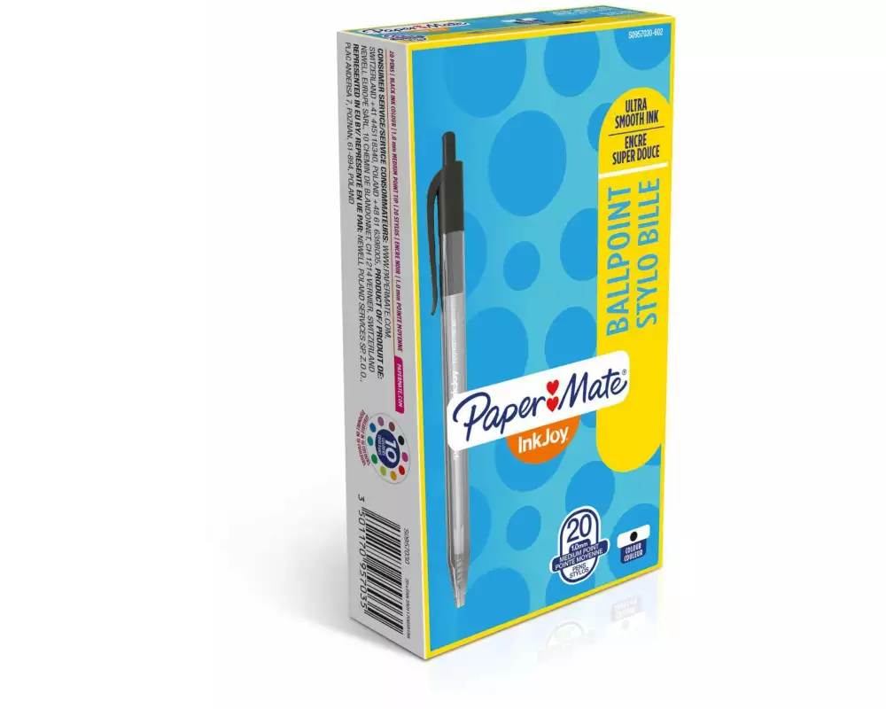 Paper Mate Kugelschreiber Inkjoy 100 RT Schwarz, 20 Stück