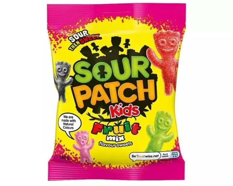 Sour Patch Kids Gummibonbons Sour Patch Kids Fruit Mix Beutel 140 g