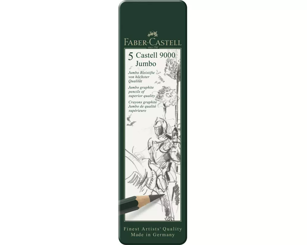 Faber-Castell Bleistift Castell 9000 Jumbo 5 Stück