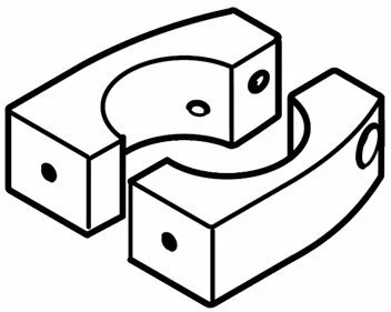 ERGOTRON pole split-bracket, LX 200 and 400 series