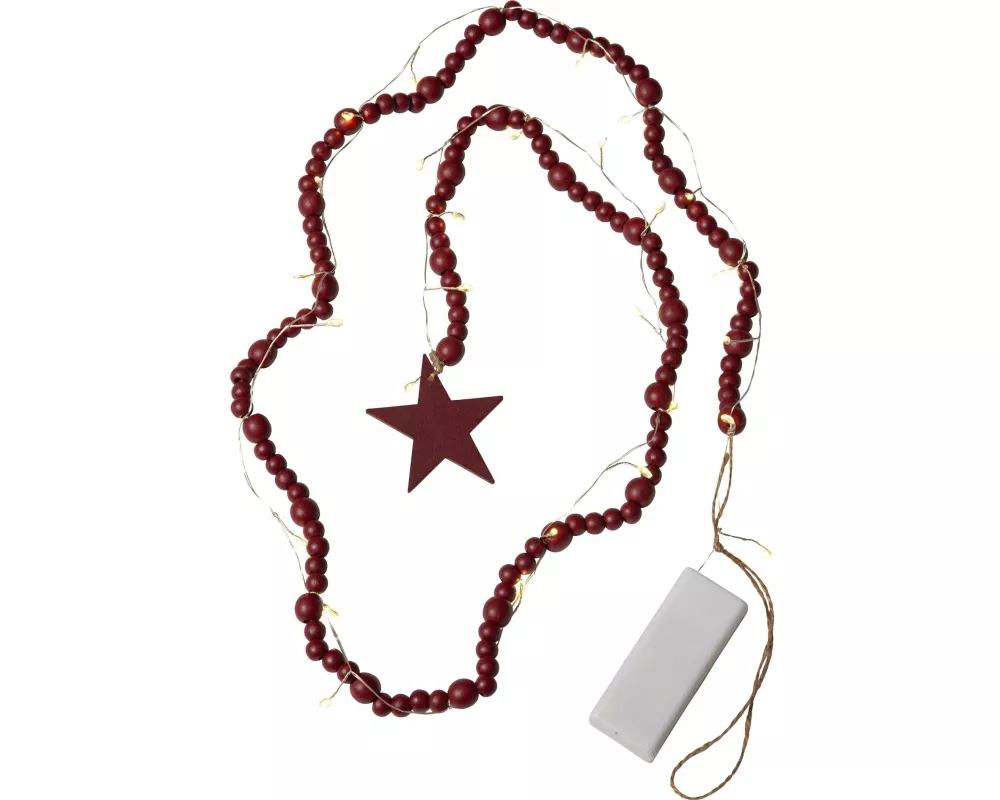 Star Trading Lichterkette Beady Rot