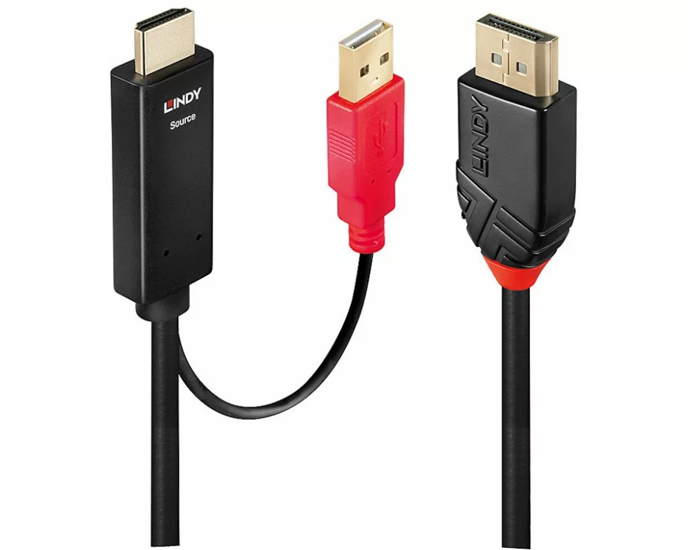 LINDY 5m HDMI DisplayPort Adapter Cable