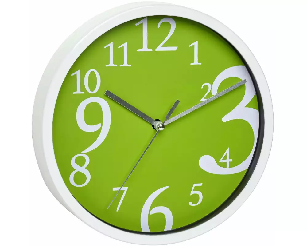 TFA Dostmann Wanduhr Analog Ø 20 cm, Grün/Weiss