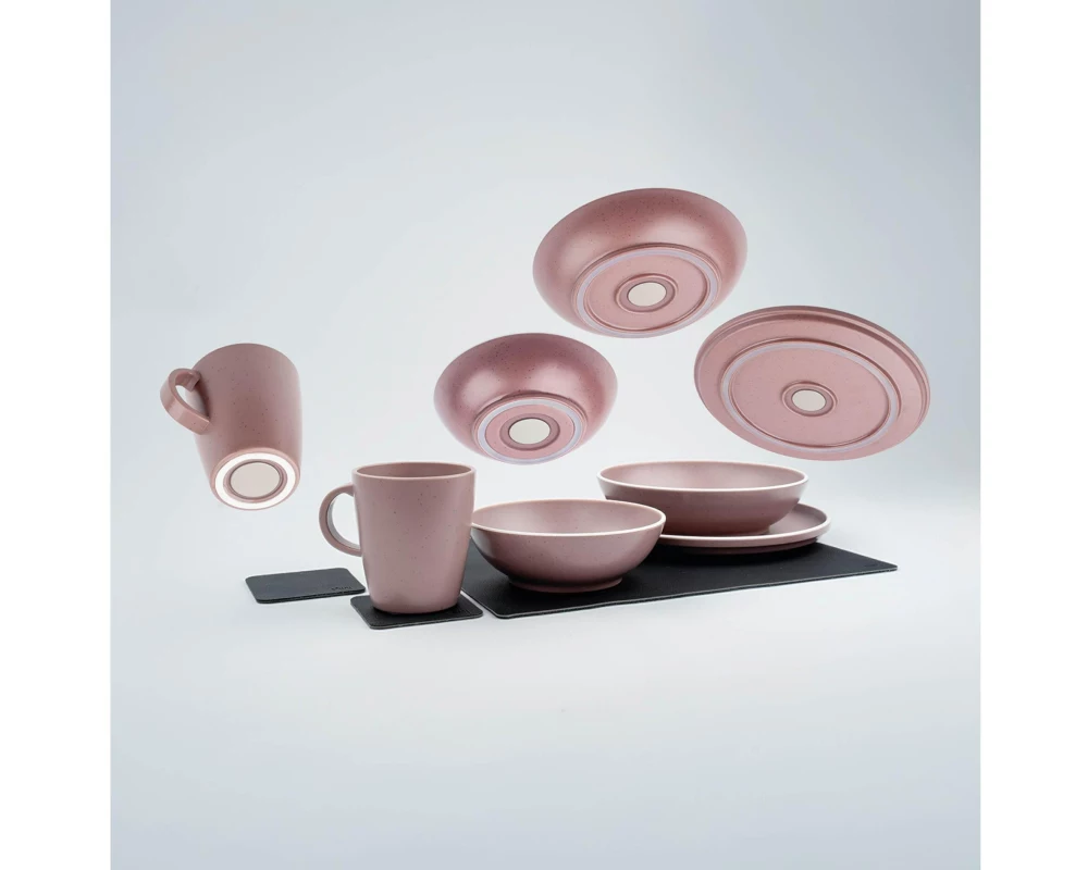 Silwy Magnet-Kunststoff-Geschirrset DOLOMIT ROSE