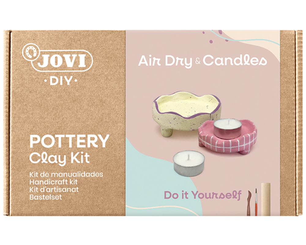 JOVI DIY Töpferset 512002707 Kerzen-Set 9-teilig