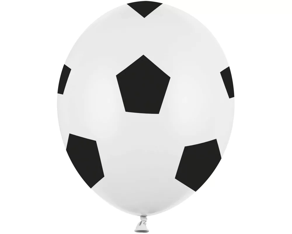 Partydeco Luftballon Fussball Ø 30 cm, 6 Stück