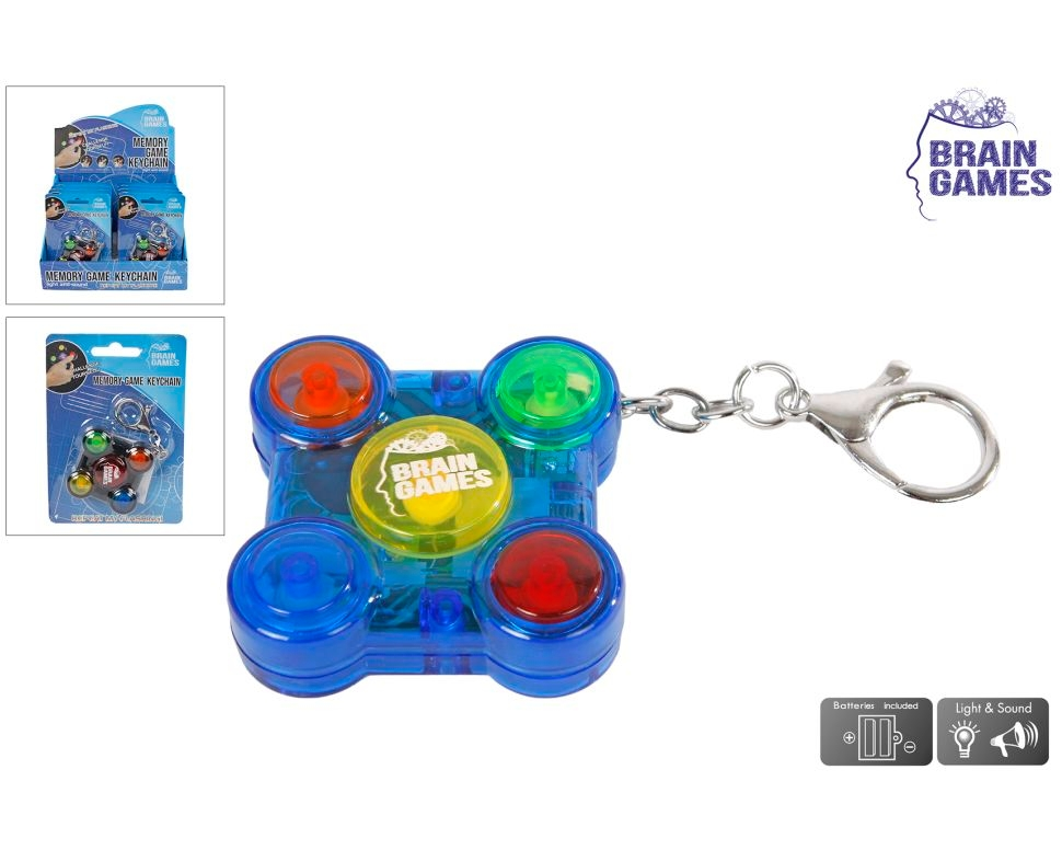 ROOST Schlüsselanhänger Memory Game 621366 3 ass. 5x5cm