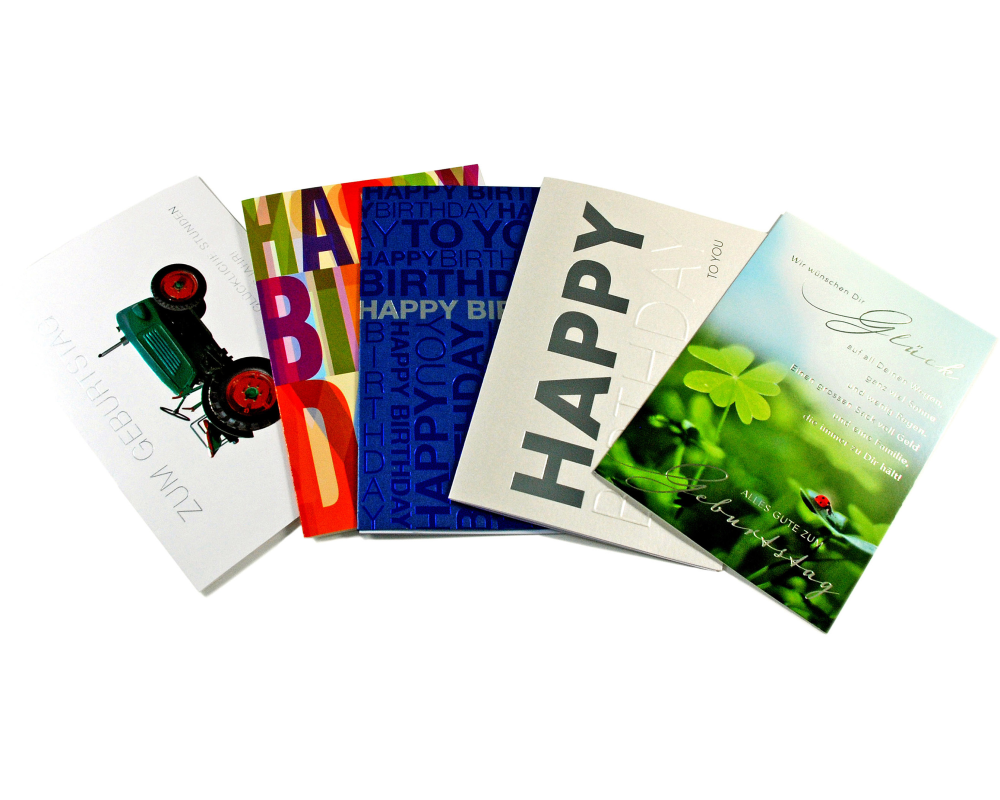 ABC Kartenset Motive Geburtstag B6 90991 5x2 Stück