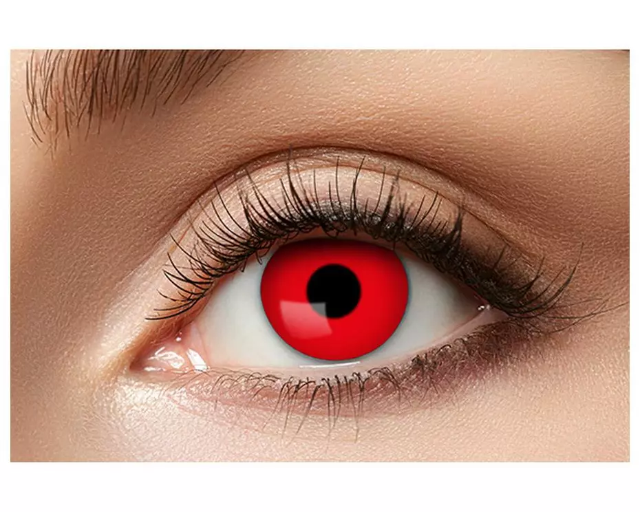 Partyartikel 3-Monatslinsen roter Teufel