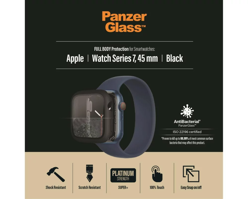 Panzerglass Displayschutz Full Body Apple Watch 7/8 (45 mm)