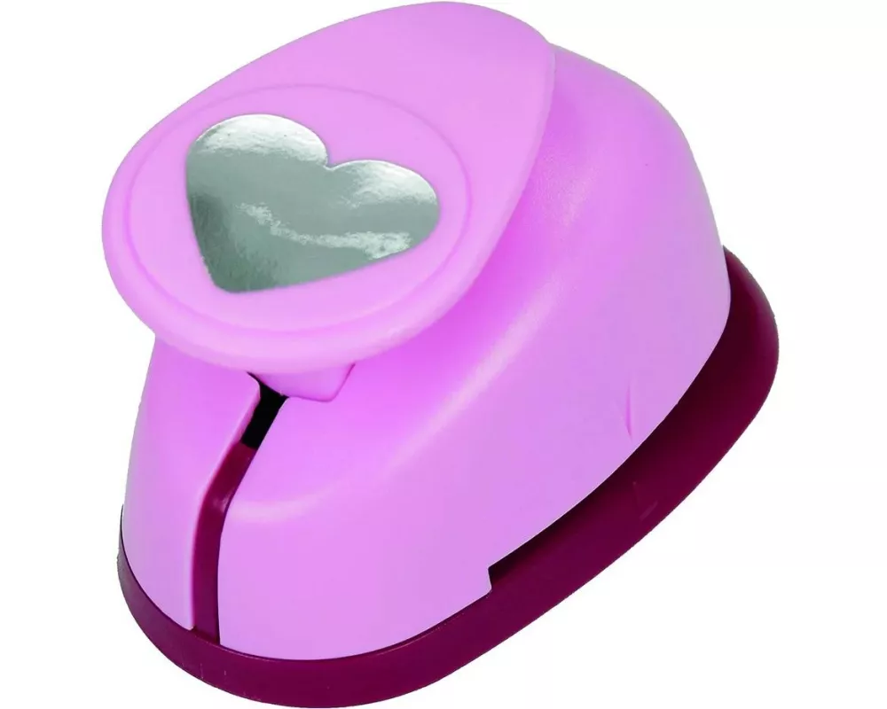 efco Motivstanzer Herz Kunststoff Metall Rosa 2.5 cm M