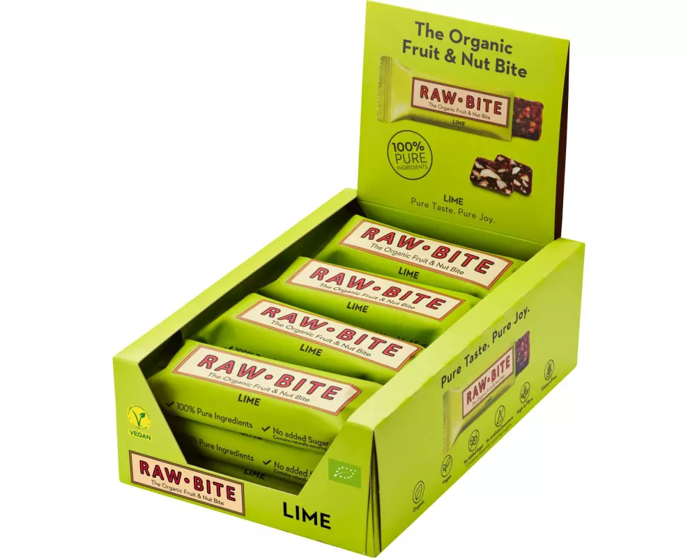 Rawbite Rohkostriegel Zitrone, 12 x 50g