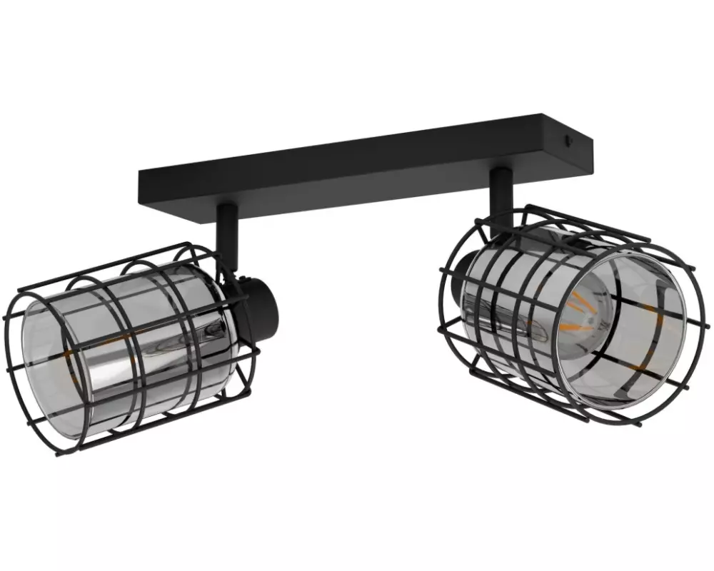 EGLO Leuchten Deckenleuchte CONSACA 2x E27 Schwarz