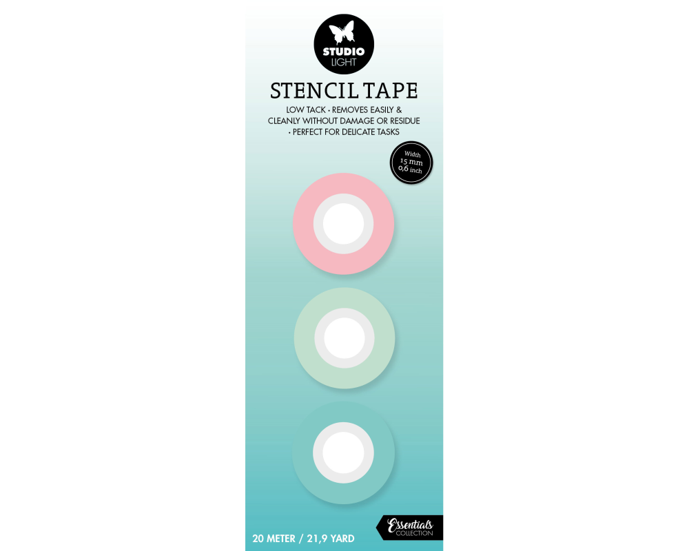 SIZZIX Schablonenklebeba. 1.5cm STTA01 20 Meter 3 Stück