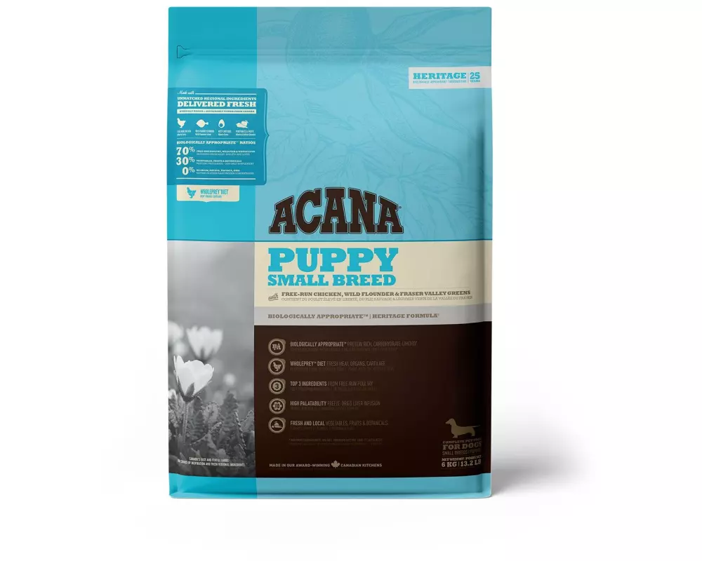 Acana Trockenfutter Puppy Small Breed Recipe, 6 kg